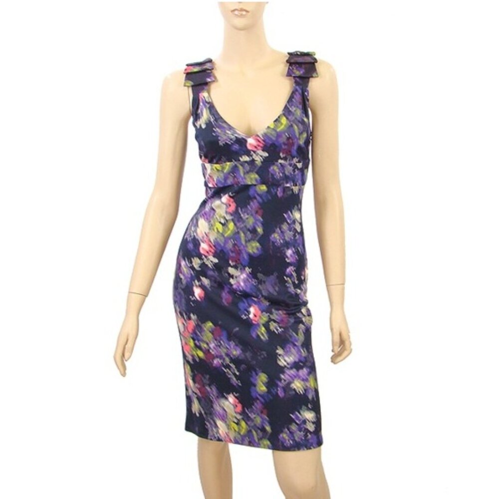 Versace Dress - Purple Psychedelic Floral Jersey Dress